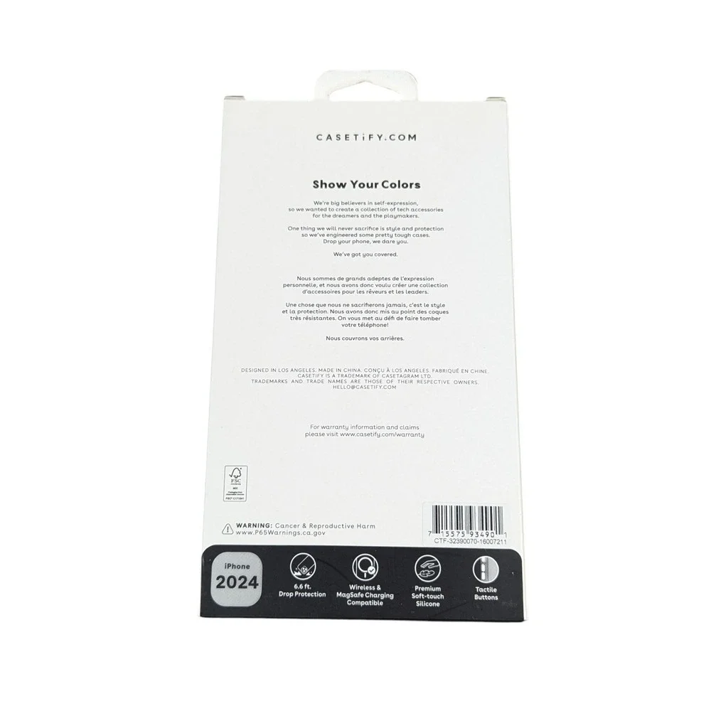 Oo6O CASETiFY Essentials Ripple Case w/ Magsafe for iPhone‎ 16 - White